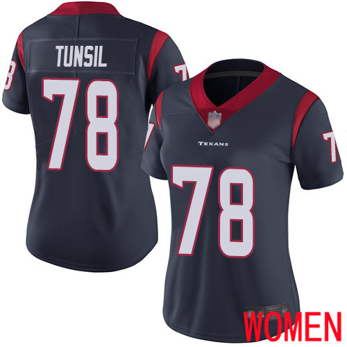 Houston Texans Limited Navy Blue Women Laremy Tunsil Home Jersey NFL Football #78 Vapor Untouchable->women nfl jersey->Women Jersey